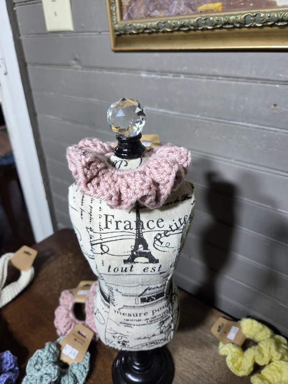 Crocheted Hair Scrunchies - Women’s Soft Knit Accessory
